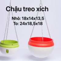 Chậu treo trồng hoa dây xích