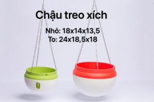 Chậu treo trồng hoa dây xích