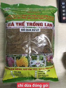 Giá thể chỉ dừa trồng lan – Túi 5dm ~ 120gram