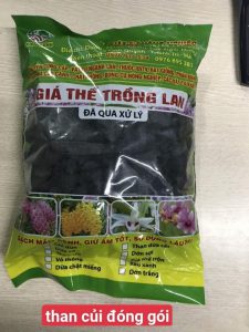 Giá thể than củi trồng lan – Túi 5dm ~ 400gram